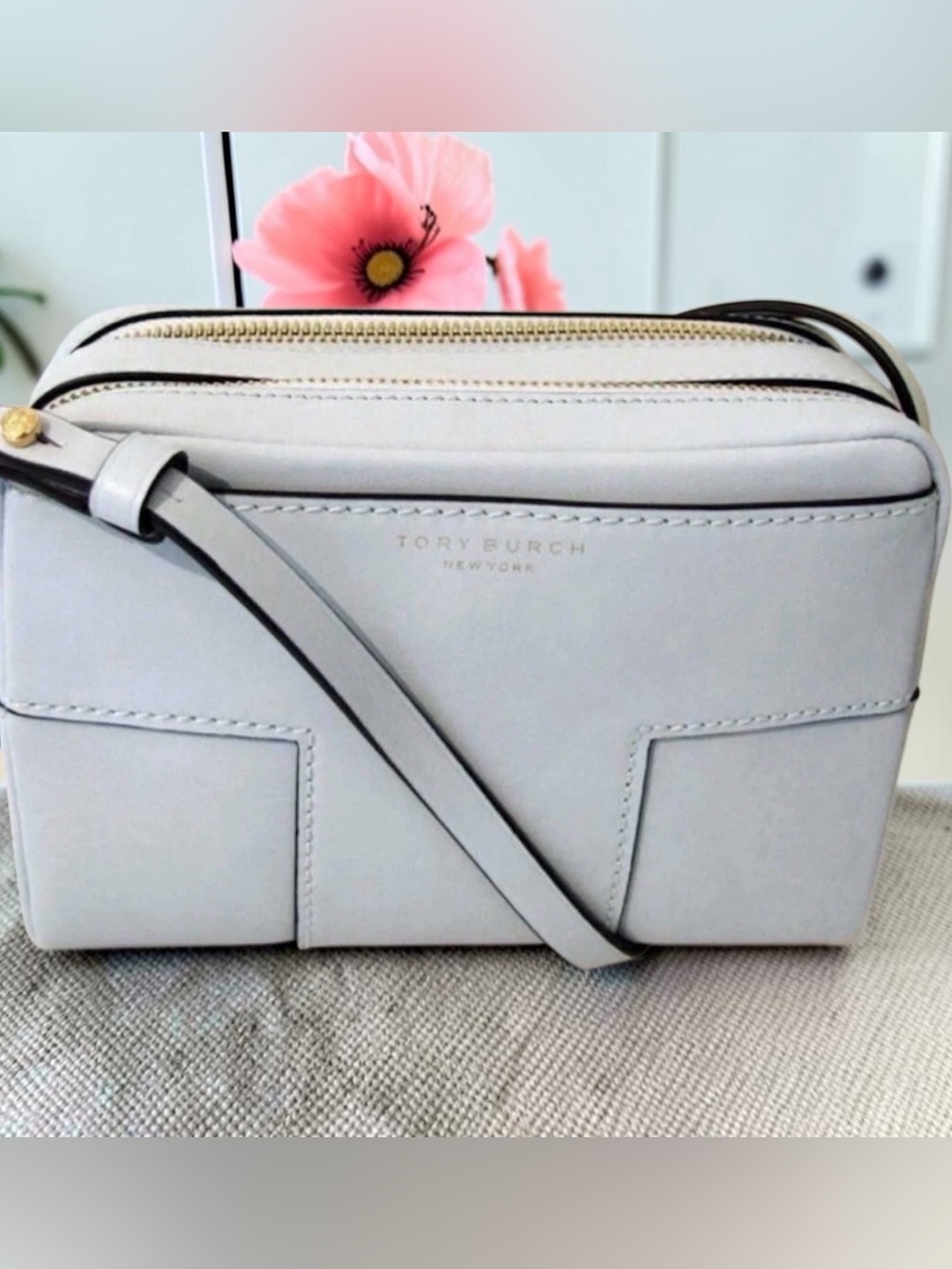 NWT TORY BURCH BLOCK-T DOUBLE ZIP CROSSBODY